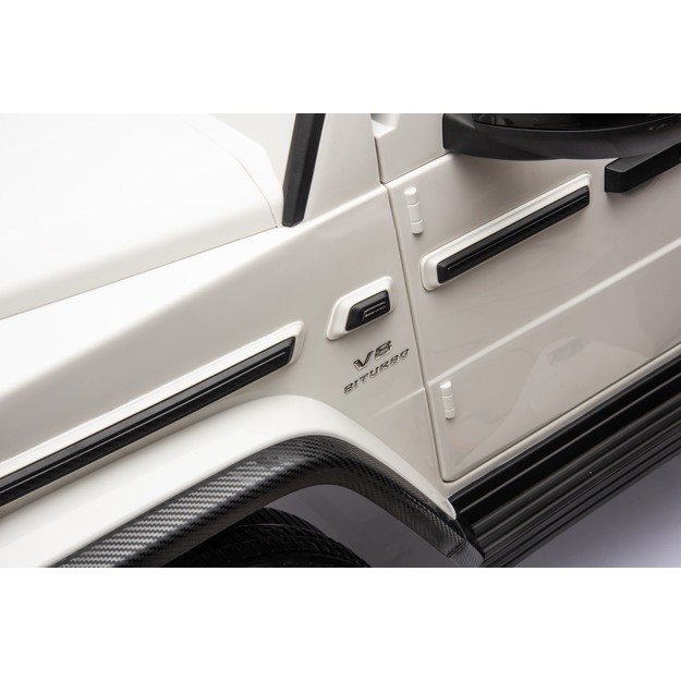 Dvivietis elektrinis visureigis vaikams Mercedes Benz G63 AMG XXL, baltas