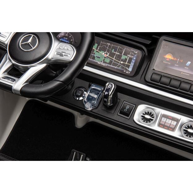 Dvivietis elektrinis visureigis vaikams Mercedes Benz G63 AMG XXL, baltas