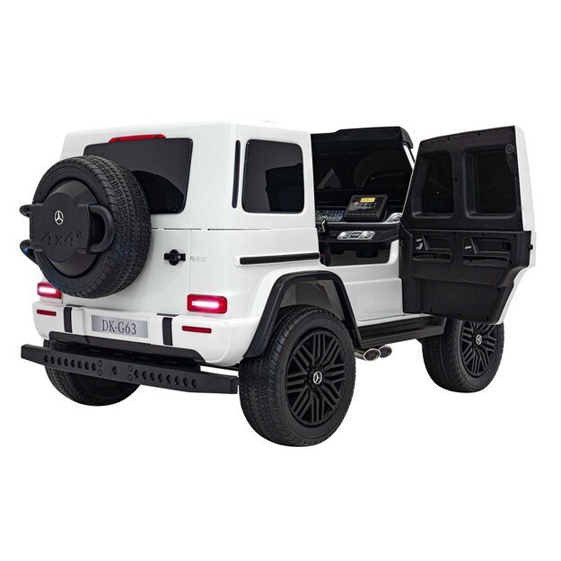 Dvivietis elektrinis visureigis vaikams Mercedes Benz G63 AMG XXL, baltas