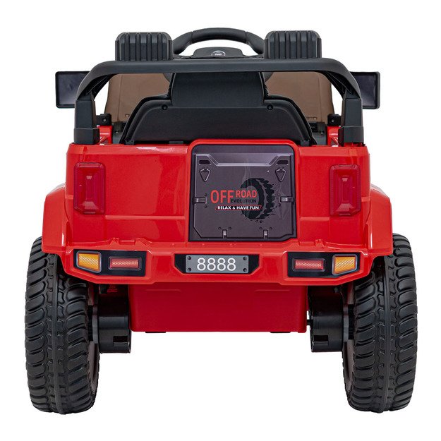 Vienvietis elektrinis visureigis vaikams Off Road MOUNTAIN, raudonas