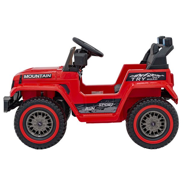 Vienvietis elektrinis visureigis vaikams Off Road MOUNTAIN, raudonas