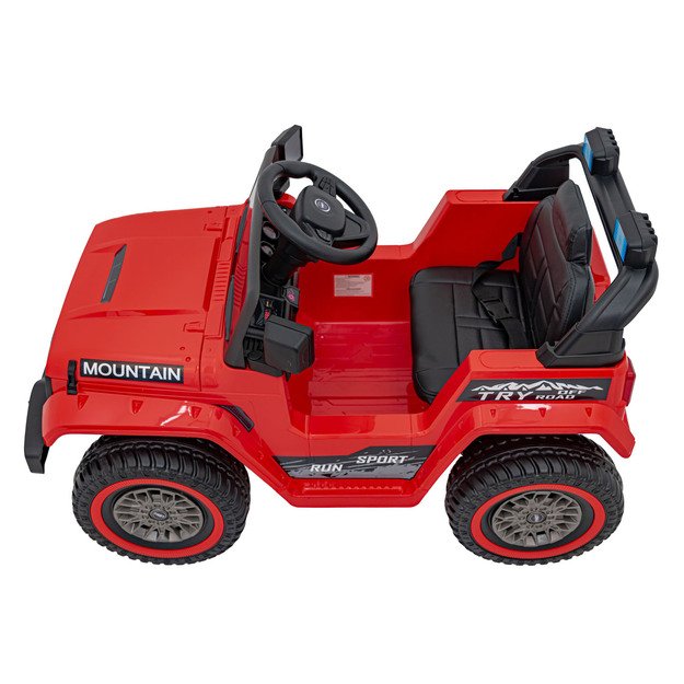 Vienvietis elektrinis visureigis vaikams Off Road MOUNTAIN, raudonas