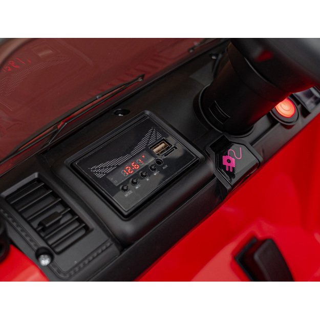 Vienvietis elektrinis visureigis vaikams Off Road MOUNTAIN, raudonas