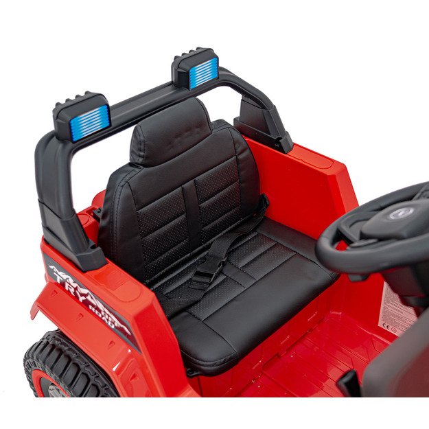 Vienvietis elektrinis visureigis vaikams Off Road MOUNTAIN, raudonas