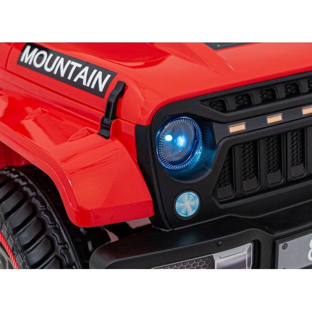 Vienvietis elektrinis visureigis vaikams Off Road MOUNTAIN, raudonas
