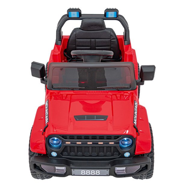 Vienvietis elektrinis visureigis vaikams Off Road MOUNTAIN, raudonas