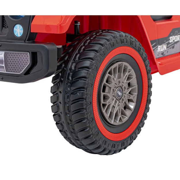Vienvietis elektrinis visureigis vaikams Off Road MOUNTAIN, raudonas