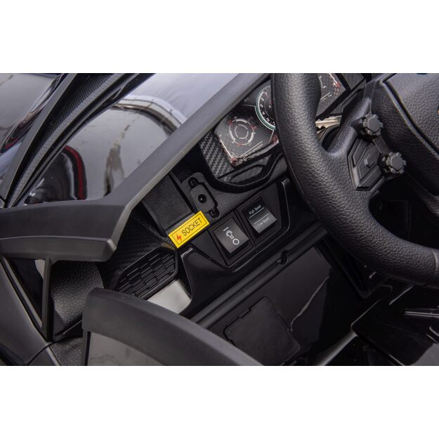 Dvivietis elektromobilis vaikams Lamborghini Revuelto XL, juodas