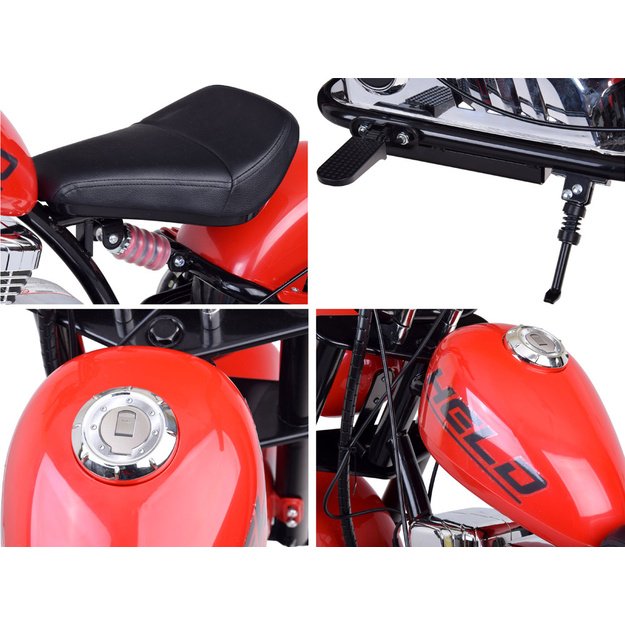 Vienvietis elektrinis motociklas vaikams iki 80 kg, raudonas
