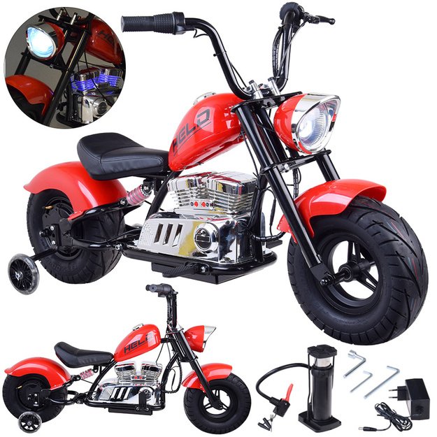 Vienvietis elektrinis motociklas vaikams iki 80 kg, raudonas