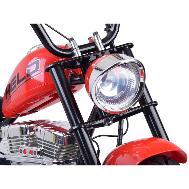 Vienvietis elektrinis motociklas vaikams iki 80 kg, raudonas