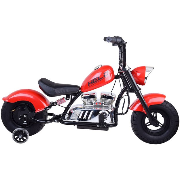 Vienvietis elektrinis motociklas vaikams iki 80 kg, raudonas