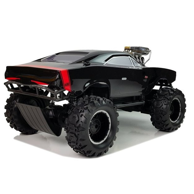 Nuotoliniu būdu valdomas sportinis 4x4 Off Road visureigis, juodas