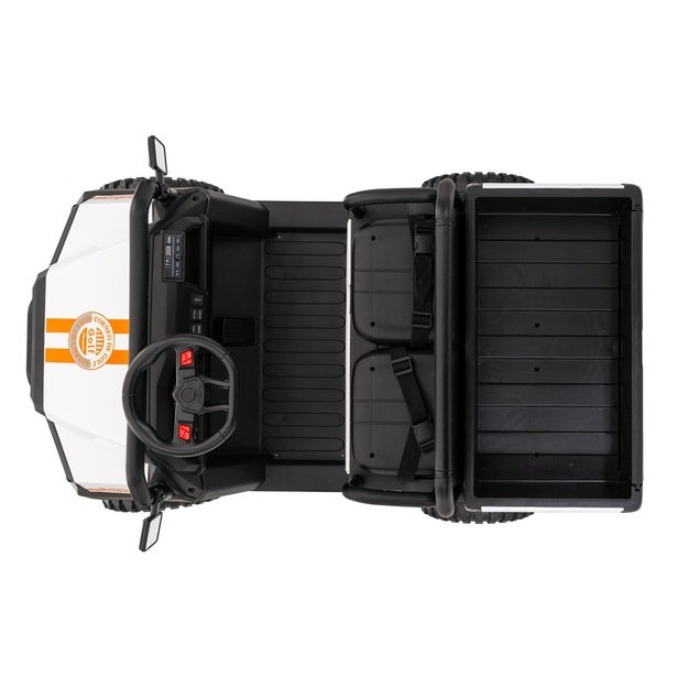 Dvivietis elektrinis visureigis vaikams Champion Pick-Up, baltas