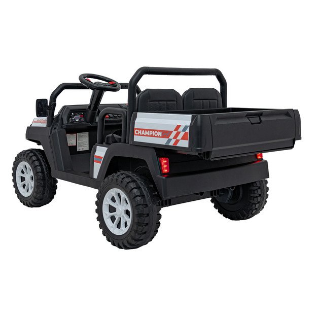 Dvivietis elektrinis visureigis vaikams Champion Pick-Up, baltas