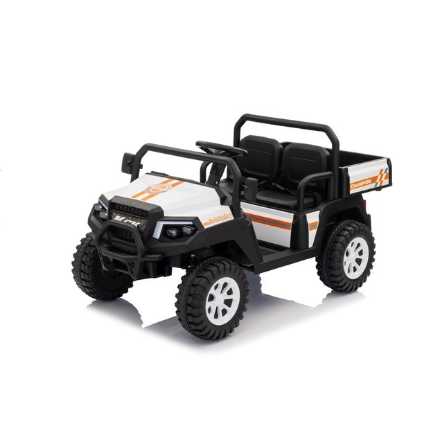 Dvivietis elektrinis visureigis vaikams Champion Pick-Up, baltas