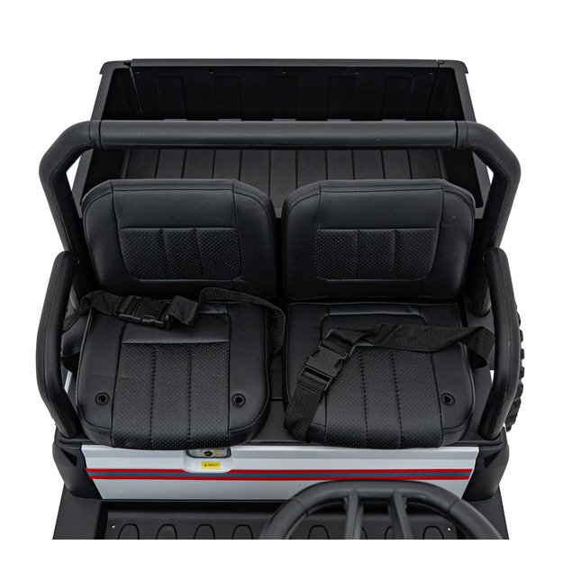 Dvivietis elektrinis visureigis vaikams Champion Pick-Up, baltas