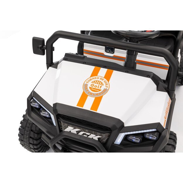 Dvivietis elektrinis visureigis vaikams Champion Pick-Up, baltas