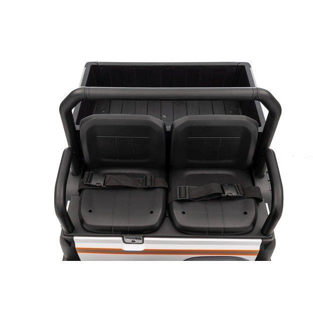 Dvivietis elektrinis visureigis vaikams Champion Pick-Up, baltas