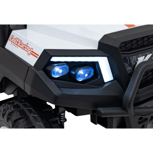 Dvivietis elektrinis visureigis vaikams Champion Pick-Up, baltas