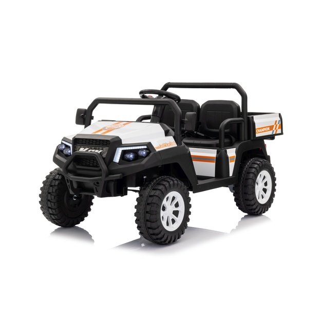Dvivietis elektrinis visureigis vaikams Champion Pick-Up, baltas