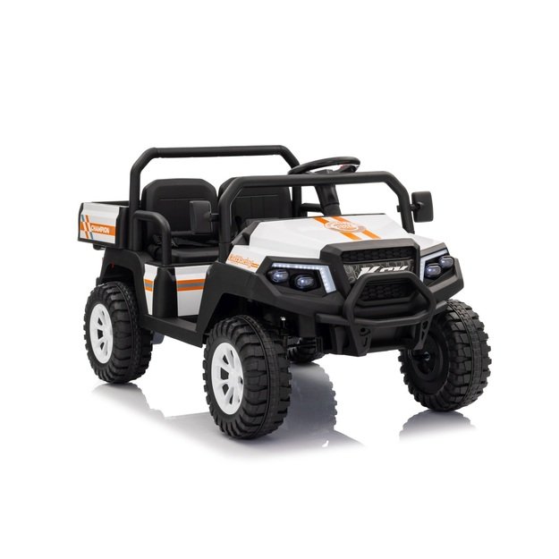 Dvivietis elektrinis visureigis vaikams Champion Pick-Up, baltas