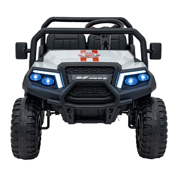 Dvivietis elektrinis visureigis vaikams Champion Pick-Up, baltas
