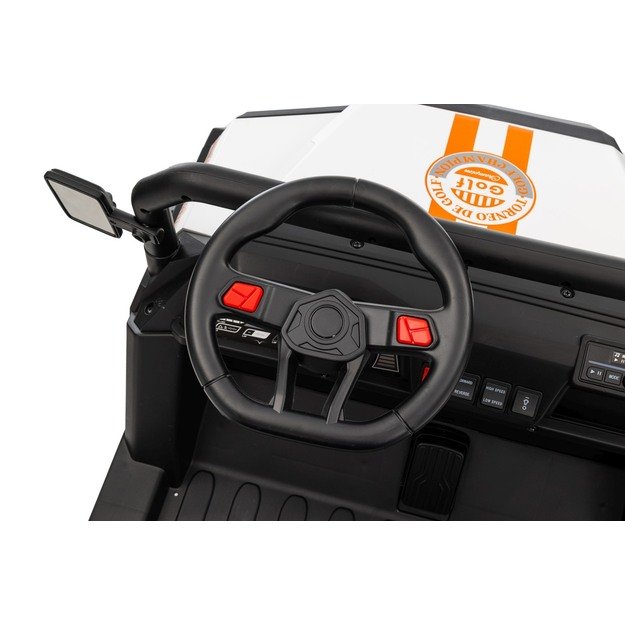 Dvivietis elektrinis visureigis vaikams Champion Pick-Up, baltas