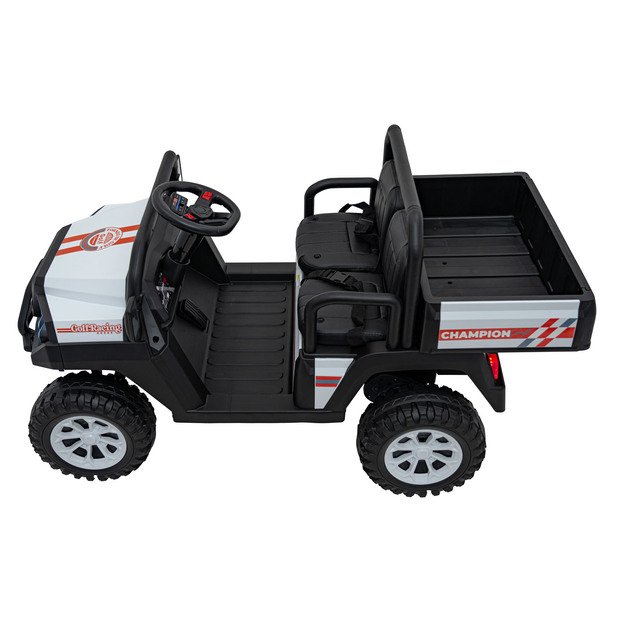 Dvivietis elektrinis visureigis vaikams Champion Pick-Up, baltas