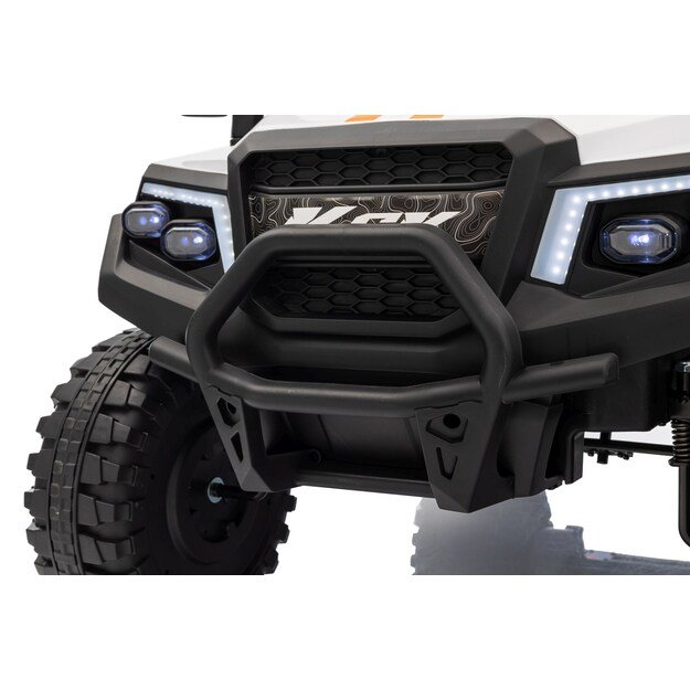 Dvivietis elektrinis visureigis vaikams Champion Pick-Up, baltas
