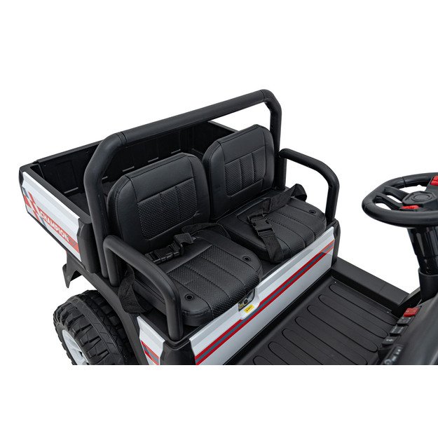 Dvivietis elektrinis visureigis vaikams Champion Pick-Up, baltas