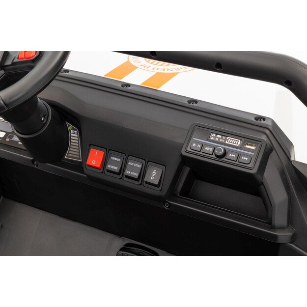 Dvivietis elektrinis visureigis vaikams Champion Pick-Up, baltas