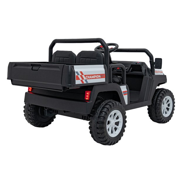 Dvivietis elektrinis visureigis vaikams Champion Pick-Up, baltas
