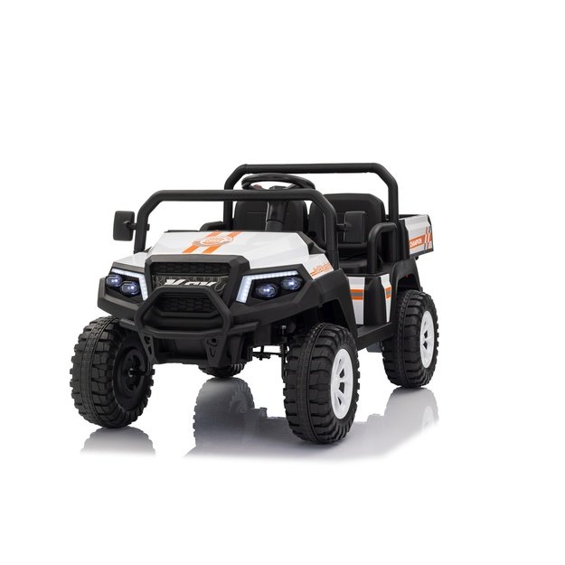 Dvivietis elektrinis visureigis vaikams Champion Pick-Up, baltas