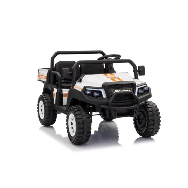 Dvivietis elektrinis visureigis vaikams Champion Pick-Up, baltas