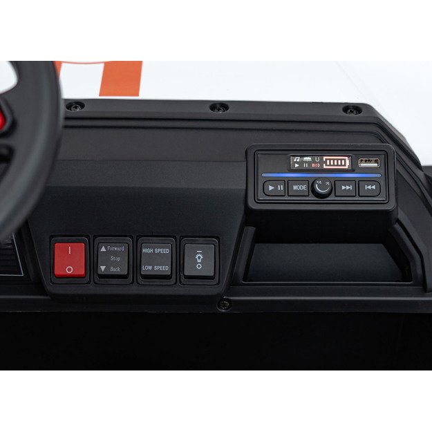 Dvivietis elektrinis visureigis vaikams Champion Pick-Up, baltas