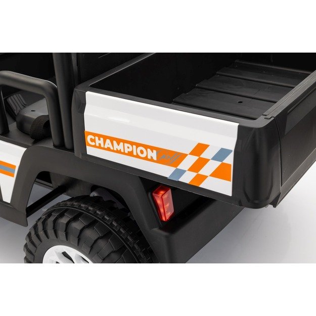 Dvivietis elektrinis visureigis vaikams Champion Pick-Up, baltas