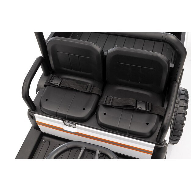 Dvivietis elektrinis visureigis vaikams Champion Pick-Up, baltas