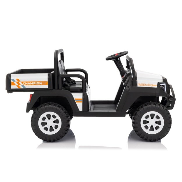 Dvivietis elektrinis visureigis vaikams Champion Pick-Up, baltas