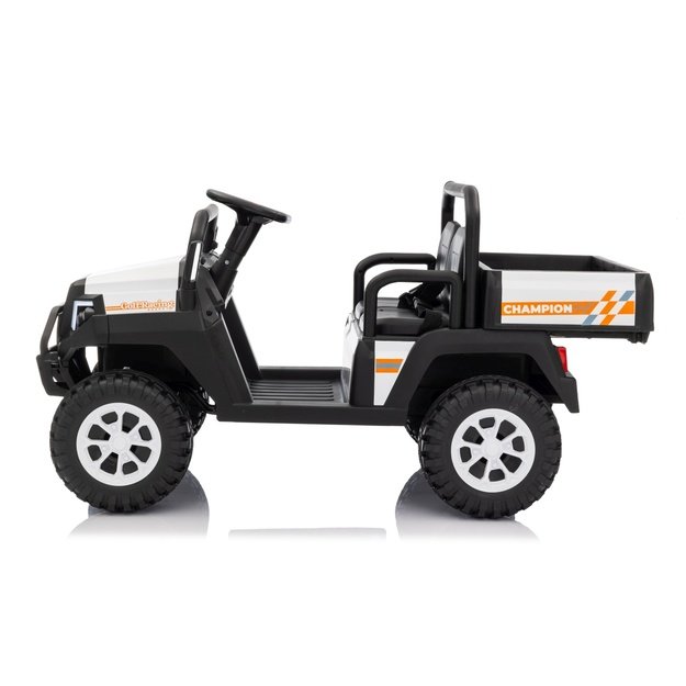 Dvivietis elektrinis visureigis vaikams Champion Pick-Up, baltas