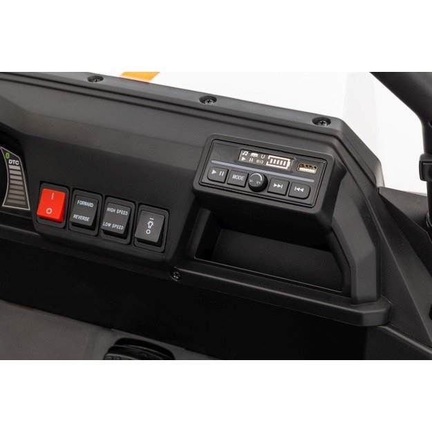 Dvivietis elektrinis visureigis vaikams Champion Pick-Up, baltas