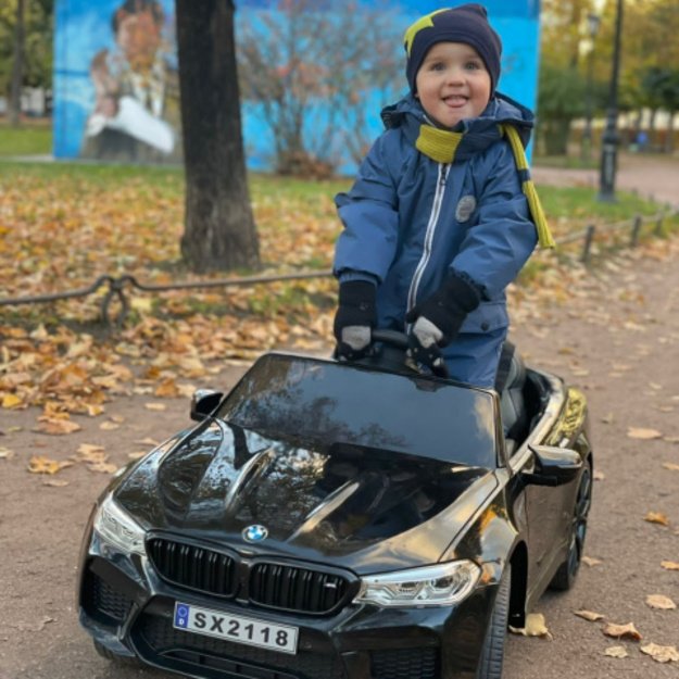 Vienvietis elektromobilis vaikams BMW M5, pilkas lakuotas