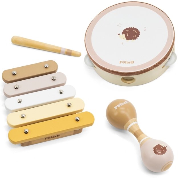 Muzikos instrumentų rinkinys vaikams su ežiuko motyvu, VIGA PolarB