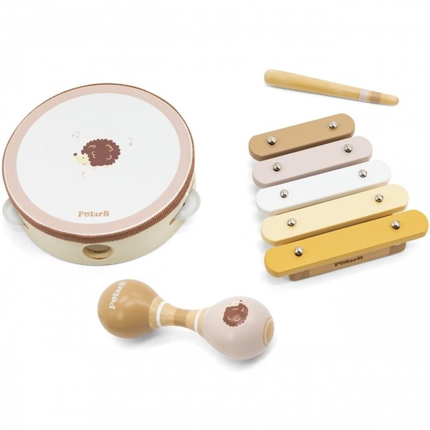 Muzikos instrumentų rinkinys vaikams su ežiuko motyvu, VIGA PolarB 2