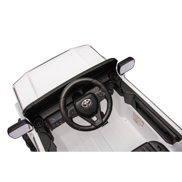 Vienvietis elektrinis džipas vaikams Toyota Land Cruiser PRADO, baltas
