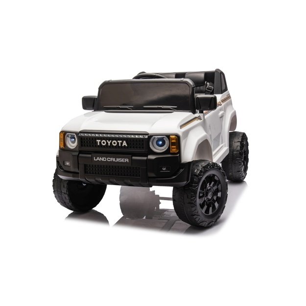 Vienvietis elektrinis džipas vaikams Toyota Land Cruiser PRADO, baltas