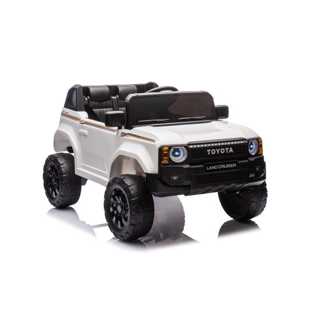 Vienvietis elektrinis džipas vaikams Toyota Land Cruiser PRADO, baltas