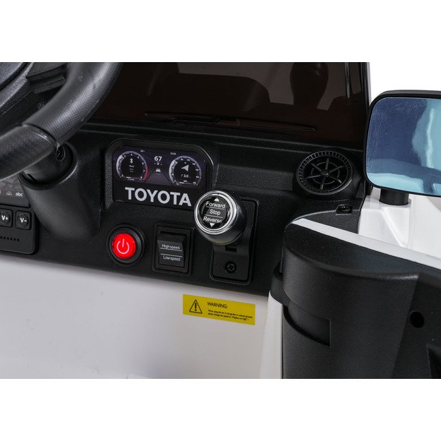 Vienvietis elektrinis džipas vaikams Toyota Land Cruiser PRADO, baltas