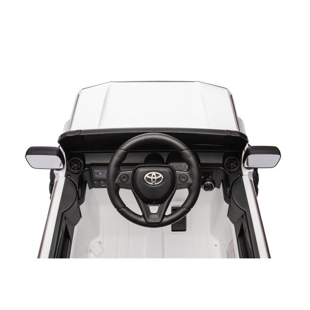 Vienvietis elektrinis džipas vaikams Toyota Land Cruiser PRADO, baltas