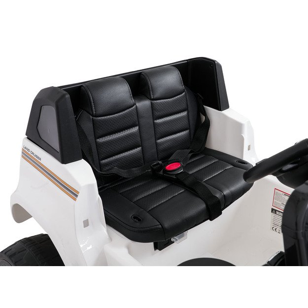 Vienvietis elektrinis džipas vaikams Toyota Land Cruiser PRADO, baltas